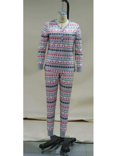 2025 European & American Parent-Child Christmas Pajama Set - New Style Family Home Wear