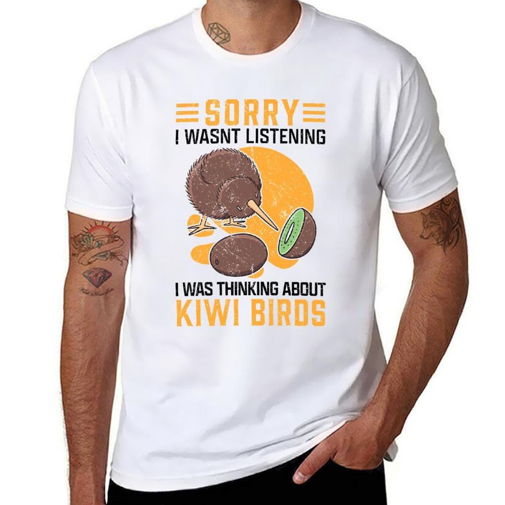 Kiwi Bird Distracted Snipe Bouquet New Zealand Tshirt Daily Wear Plain Short Sleeve Shirt