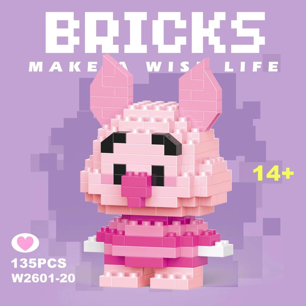 No Box  6Cm High Building Blocks Stitch Kawaii Mini Desktop Ornaments Youth Toys Room Decoration Anime Cartoon Halloween