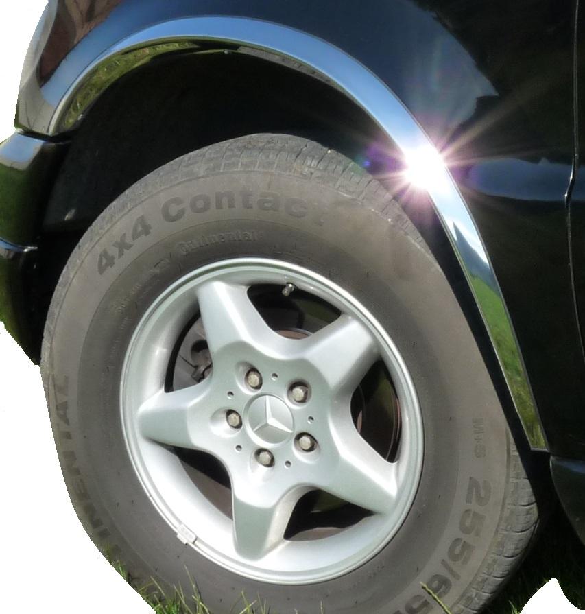 

Накладки на арки (4 шт, нерж) для Mercedes ML W163