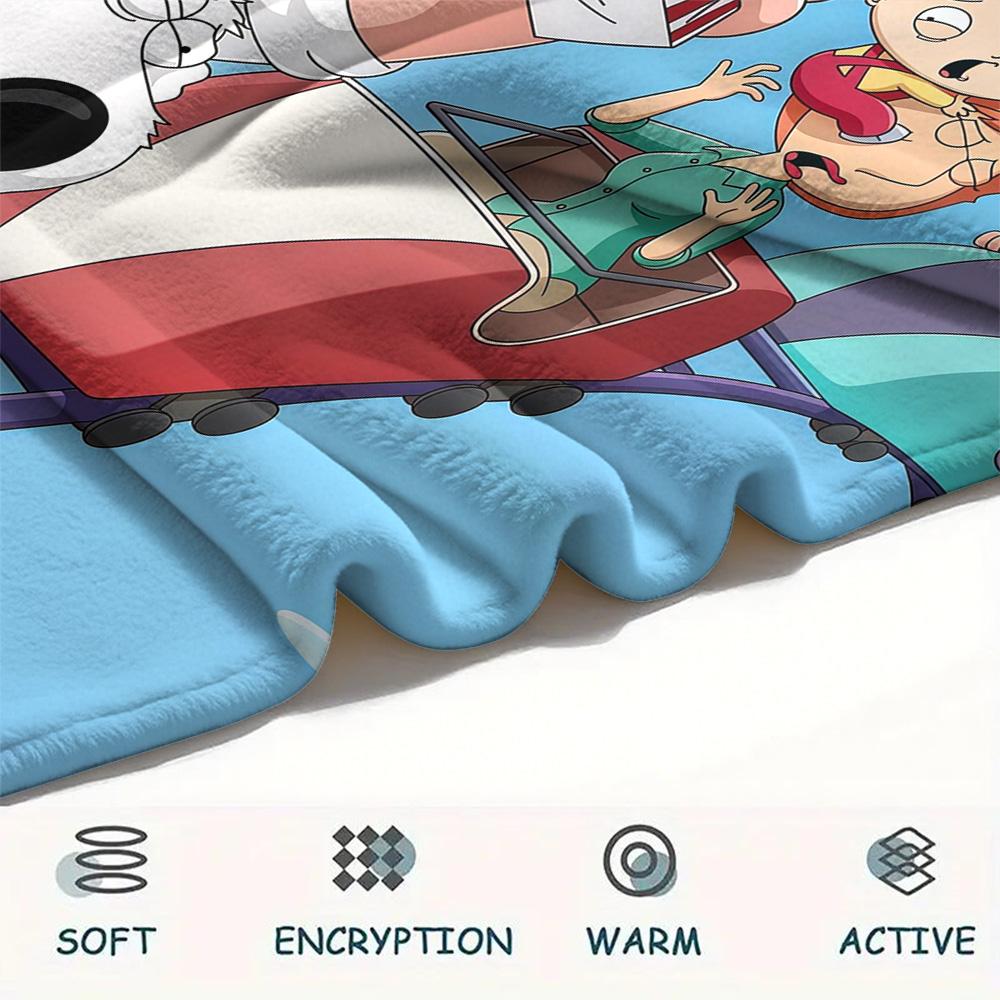 Family Guy Flannel Blanket, High quality Comfortable for All Seasons, Home Decor, Warmth and Comfort
