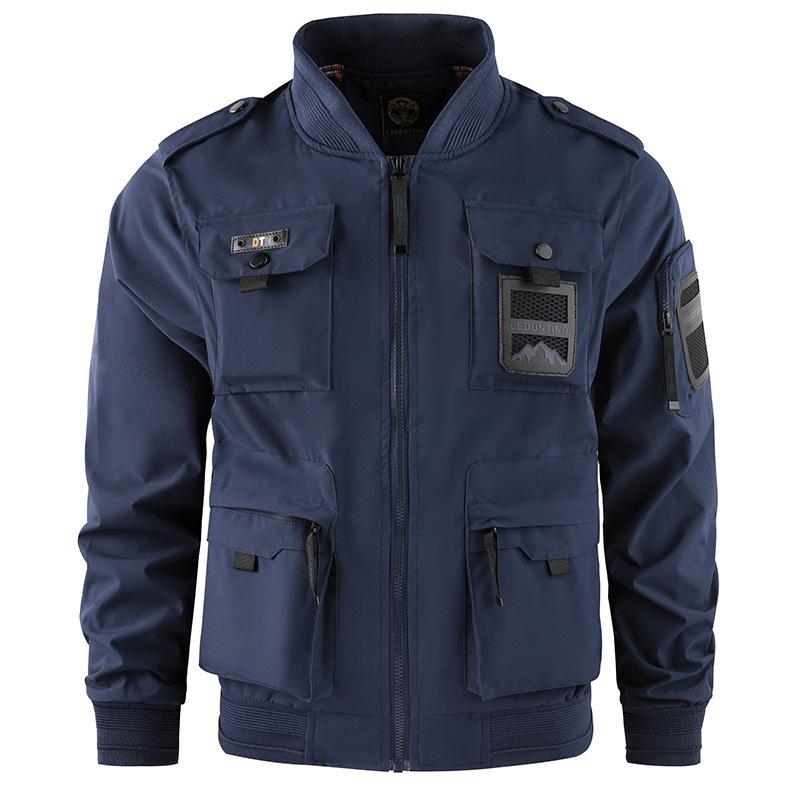 New Multi-pocket Jacket Men's Outdoor Military Workwear Large-size Men's Jacket Empty