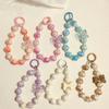 New Bowknot Phone Chain Colorful Beads DIY Bag Chain Strap Key Ring