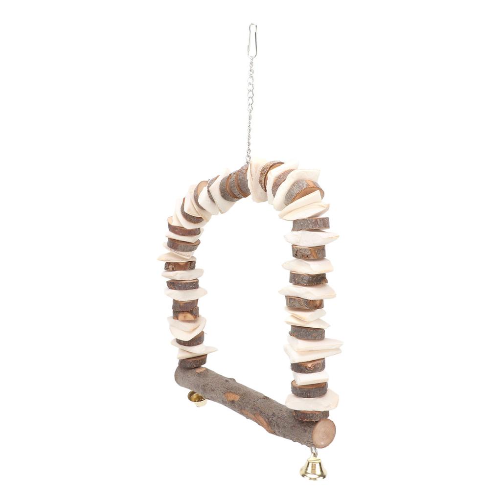 Bird Swing Toy Hanging Swing Perch Stand for Small Parakeets Parrots Birds and CockusesL