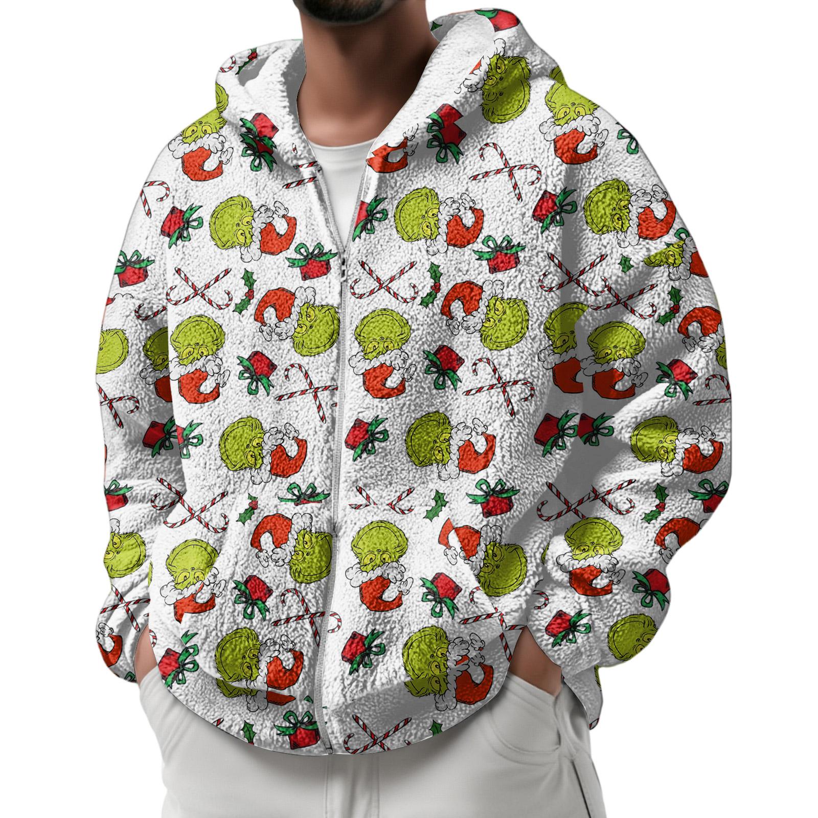 

Мужская зимняя флисовая толстовка с капюшоном на молнии с накладным карманом, повседневная куртка XL