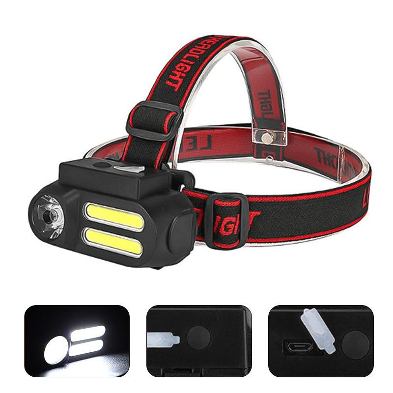 Outdoor Bright Headlamp, Long-Lasting Li-ion Battery, for Night Running, Cycling, Camping, Fishing, Emergency Lighting
