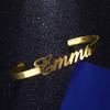 Name Bracelets Bangles Rose Gold/Gold/ Silver Color Stainless Steel Bracelet Personalized Jewelry for Girls Boy BFF