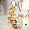 Boîte de rangement organisateur de maquillage transparente 10 compartiments 16 compartiments Support pour rouges à lèvres vernis à ongles Étagère présentoir
