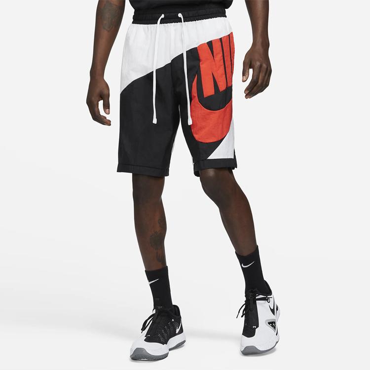 Nike Dri-Fit Throwback Futura Basketball Shorts Men Bottoms Black Red CV1829-100