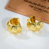 Irregular metal earrings women's retro simple temperament ear buckle light luxury niche design high-end earrings ear jewelry