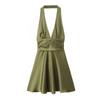 Spring Women's European & American Style Silk Satin Slip Dress