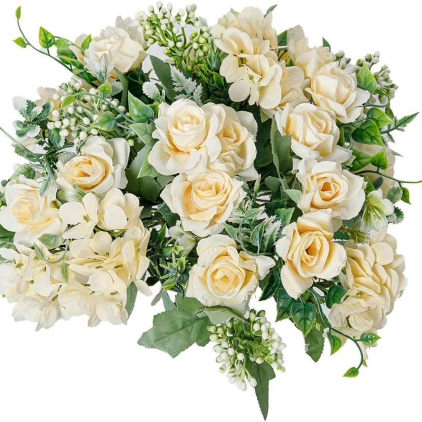 

1/5 шт. Искусственные Цветы Шелковая Гардения Гортензия Свадебные Букеты Невесты Декор для Домашней Настольной Вазы Праздничной Вечеринки Подарочная Коробка DIY 1pc шампанского