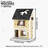 MOOXI Military WW2 Battlefield Ruin Damaged House Model MOC Bricks DIY Assembled Building Blocks Toys For Childrens Adults Gifts