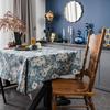 Toalha de Mesa Jacquard Azul Toalha de Mesa de Jantar Pintura a Óleo Toalha de Mesa Grossa