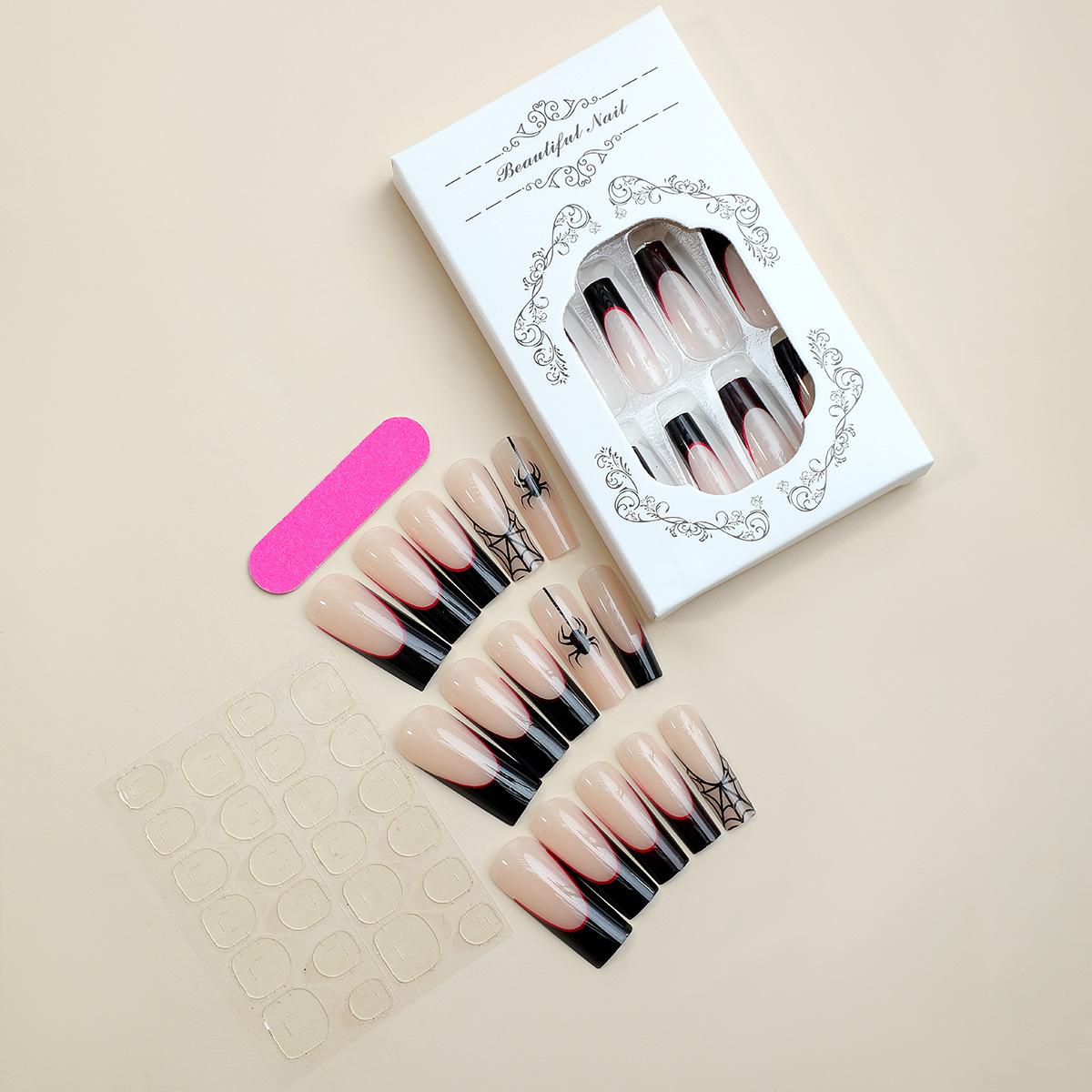 

Trendy Minimalist Extra Long Water Pipe Wearable Nail Armor Manicure Stickers