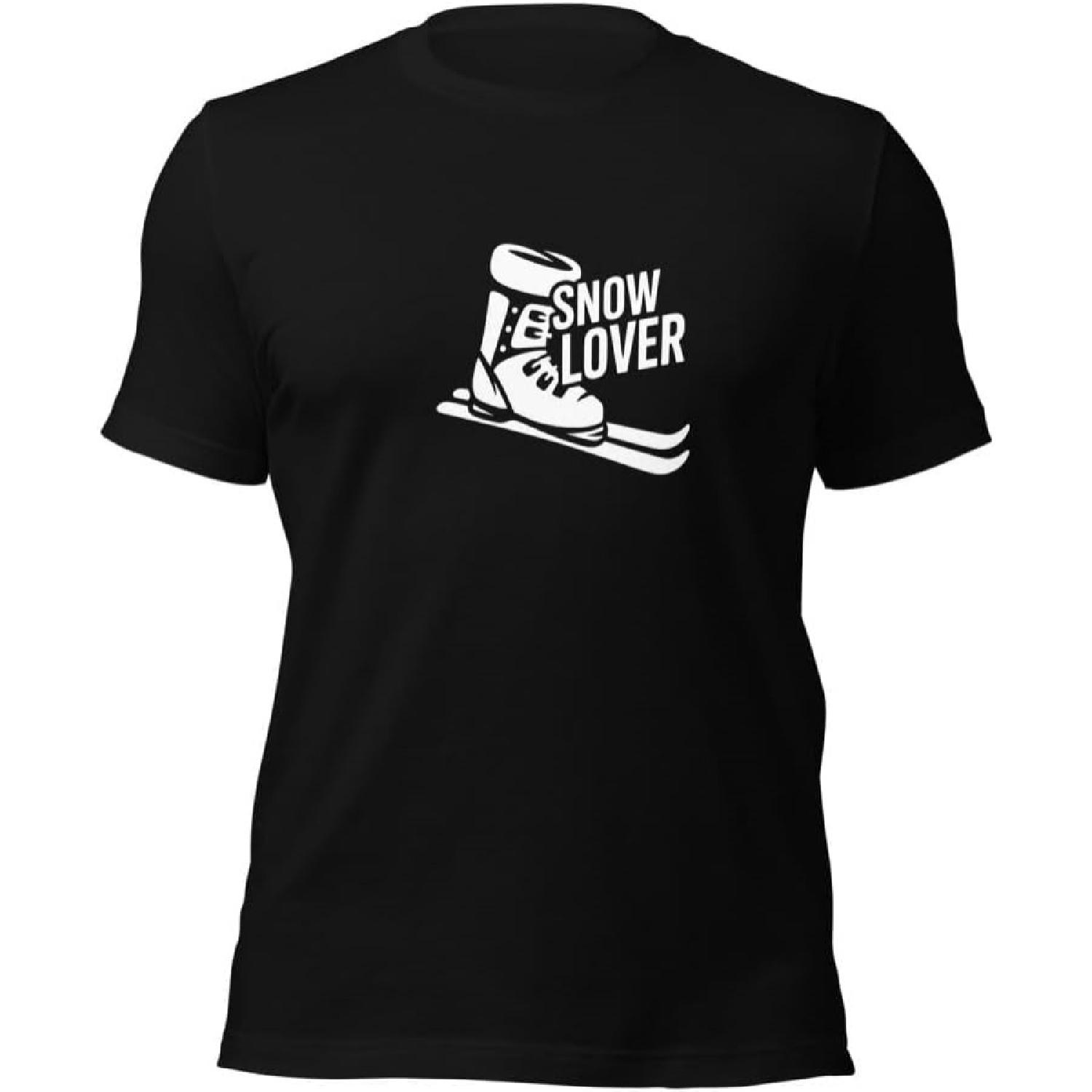 Snow Lover Ski T-Shirt _ Winter Sports Apparel _ Mountain Enthusiast Gift _ Casual Snowboarding Shirt _ Premium Graphic Tee S