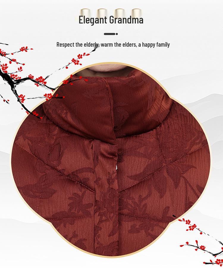 Schwarze Winter-Baumwolljacke für Frauen mittleren Alters und ältere Frauen - Kurz, Stilvoll, Gefütterte Oberbekleidung für Mama und Oma
