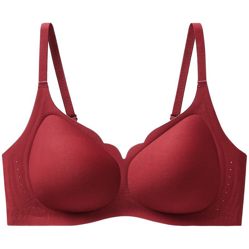 

Simple Ankara Red Festive and seamless, comfortable and skin-friendly, no breast bra S(recommended weight 40-45kg )