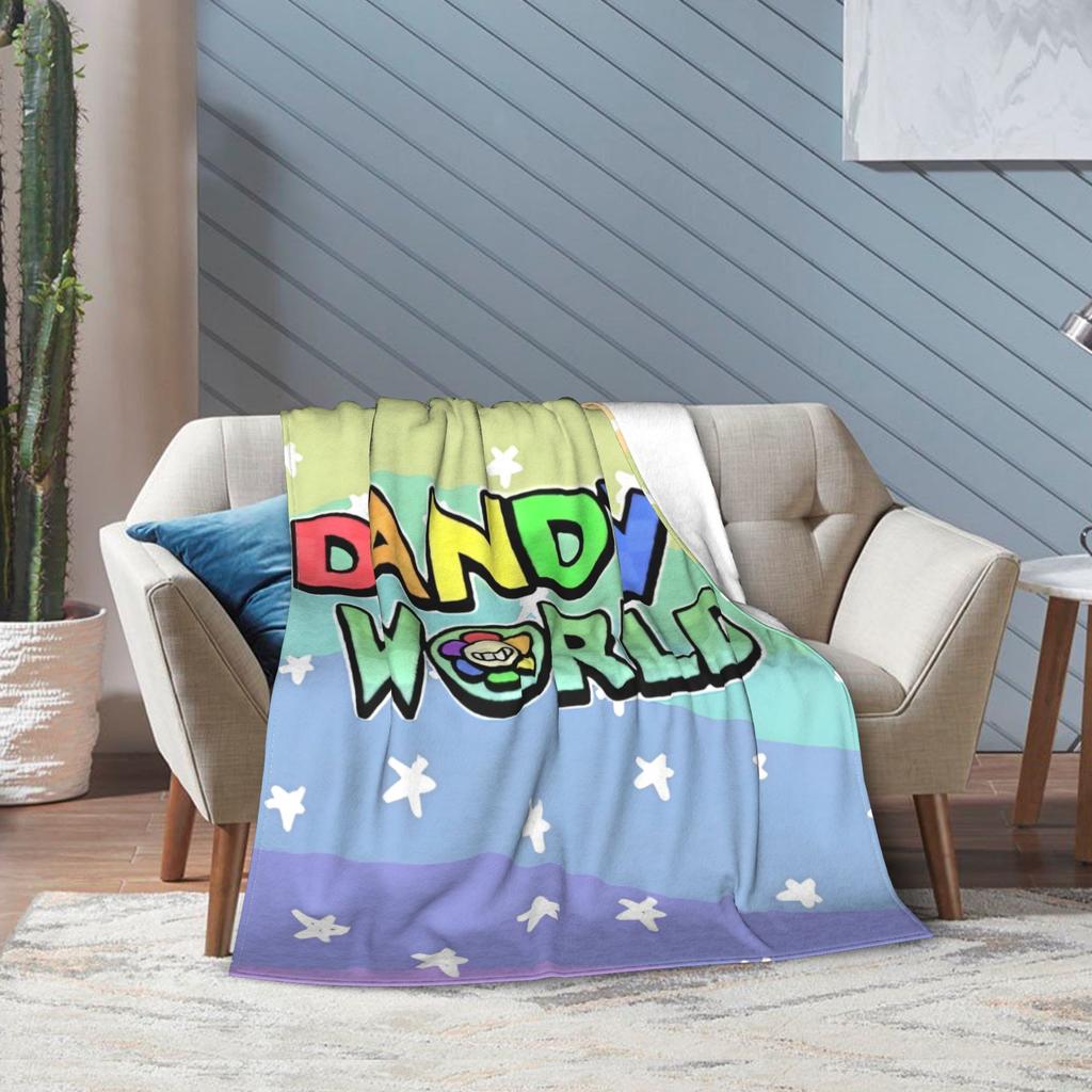 Tecknad Dandy Astros Dandys Värld Spelfilt Multi-storlek Mjuk Luddig Plysch Pläd för Soffa Soffa och Säng