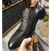 Mode Italienischer Luxus Echtes Leder Herren Oxfords Kleiderschuhe Handgefertigte Qualität 2025 Retro Elegant Grau Hochzeit Gesellschaftsschuhe für Herren