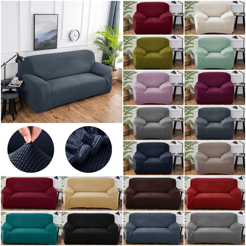 Luxurious Stretch Home Chair Sofa Cover In Solid Color For All Season Comfort