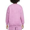 Nike Sportbekleidung Club Fleece Bequem Einfarbig Bestickt Rundhalsausschnitt Langarm Magic Flamingo Jugend Kinder Oberteile FD2923646
