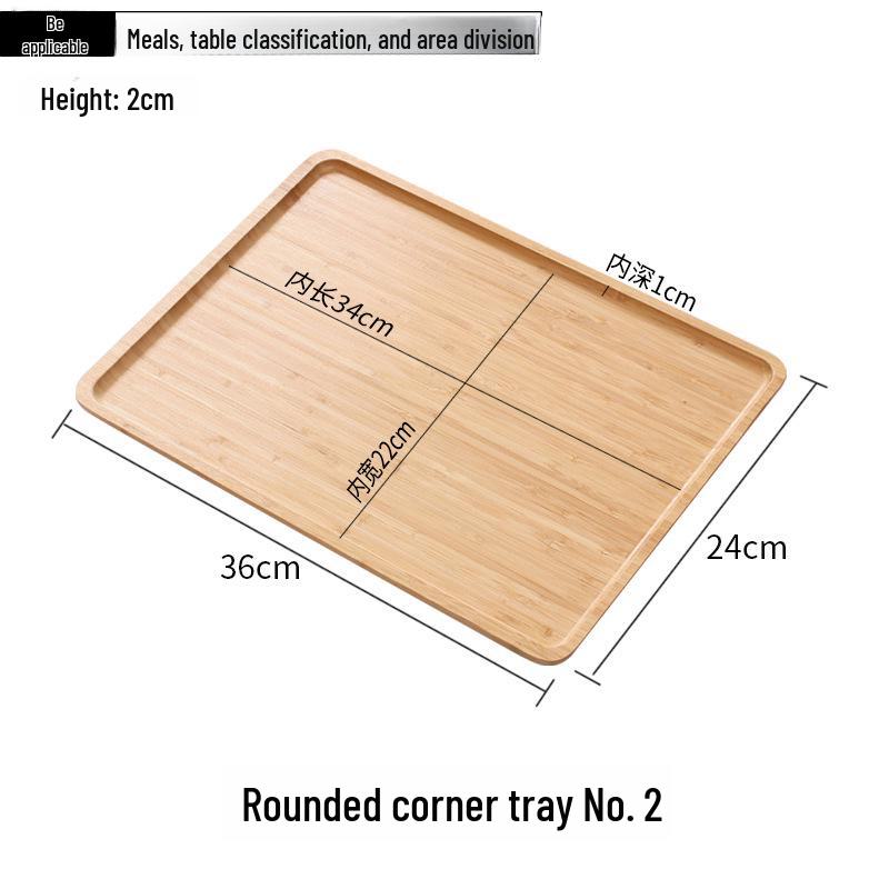 Japanese Bamboo Rectangular Tea Tray - Versatile for Household, Restaurant, Barbecue, Water Cup Storage, and Serving.