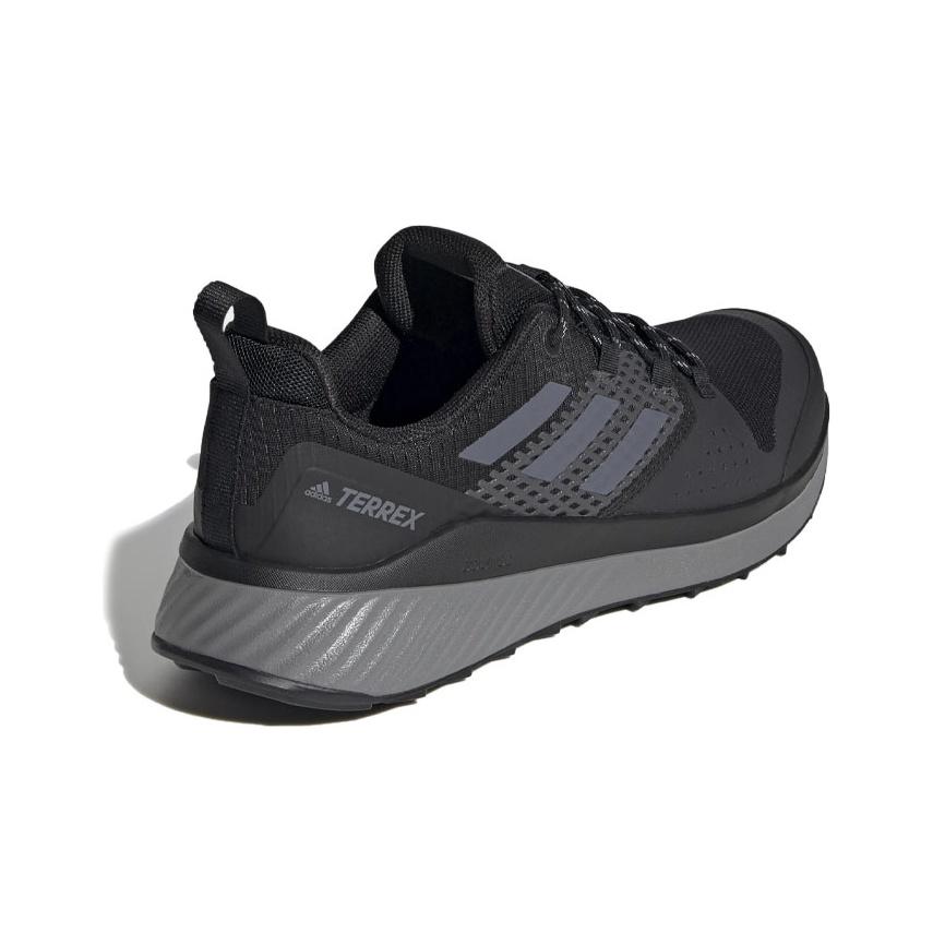 adidas Terrex Folgian Hiker Pantofi de alergare cu șireturi, rezistenți la alunecare, durabili, ușori, cu talpă joasă, Bărbați Adidași Negru Gri EF0404