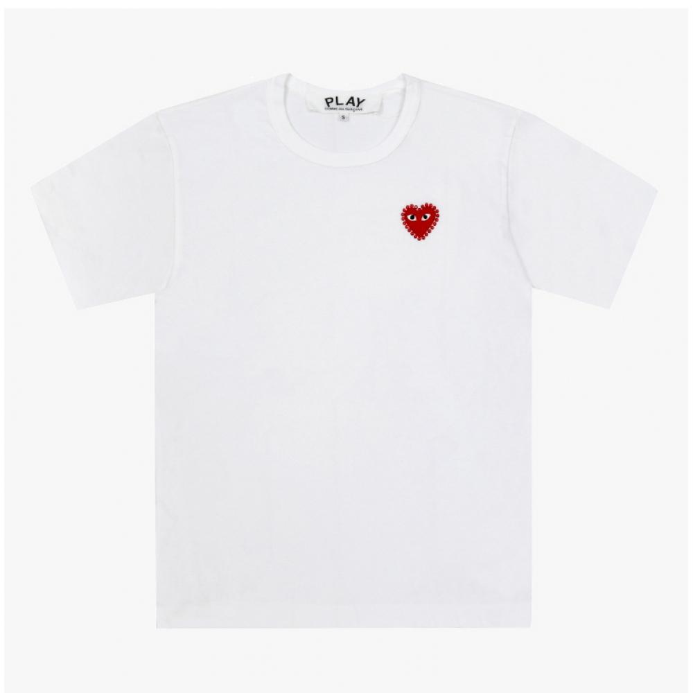 Comme Des Gar Ons Play Black HearT RhinesTone T shirT Ax T801 051