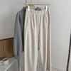 2024 Korean Wool-Blend Wide-Leg High-Waist Pants for Women - Autumn Edition with Velvet Lining