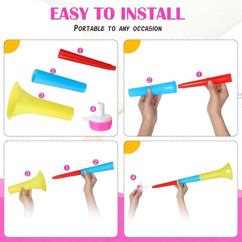 Retractable Multi-Section Plastic Cheering Horn,Easy To Install,for Cheering At Football Matches and Outdoor Events