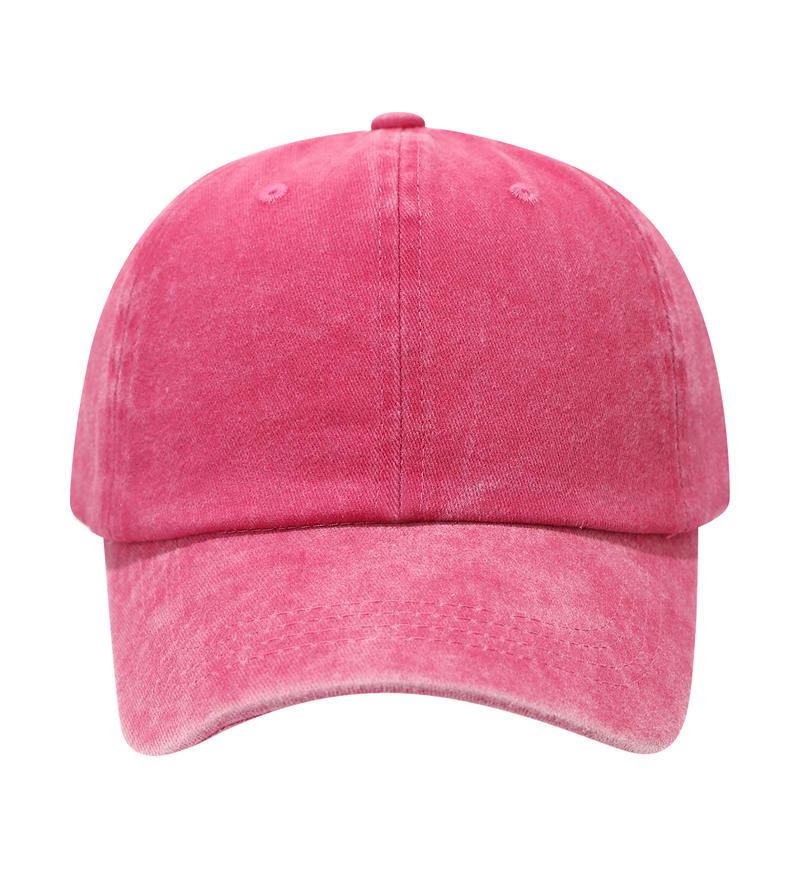 

Distressed European & American Trucker Hat - Soft Brim, Embroidered Logo, Sun Protection One Size розы красного