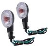 Rubonarie Turn Signal Lights, Smoke Lens, 12V (Clear) for Kawasaki KLX250SF
