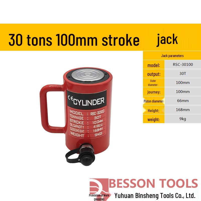 Ultra-thin Hydraulic Jack with Split Cylinder: Short, Long, or Extended Types – 10T, 20T, 30T, 50T, 100T, 200T