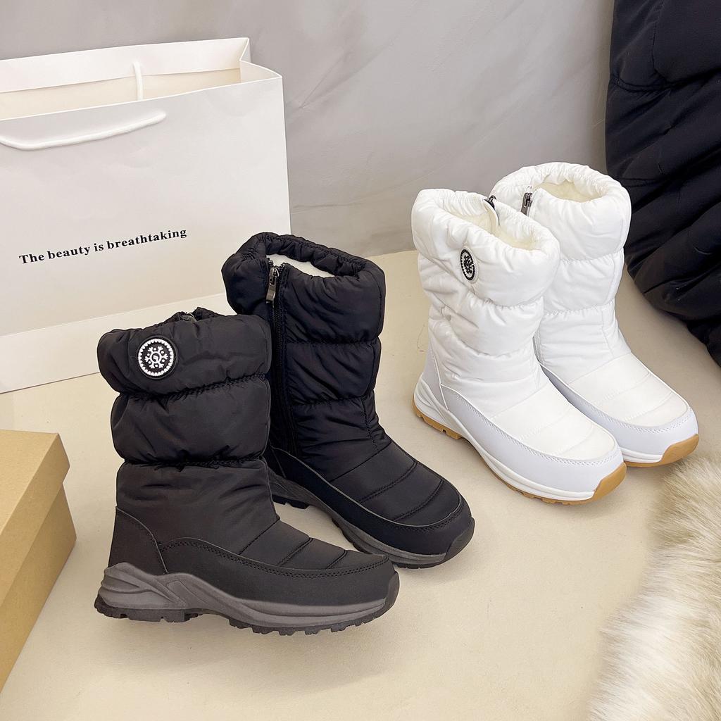 Support Customized Snow Boots, Velvet Large Size Medium Tube Warm Outdoor Snow Cotton