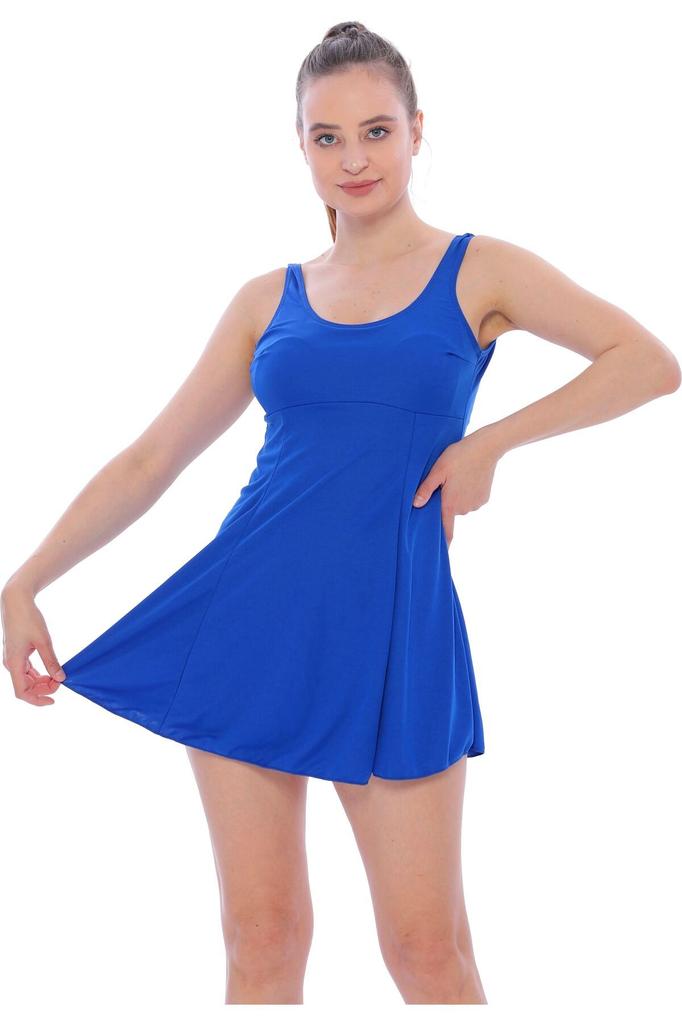 Women's Style Big Size Swimsuit Plus Size Flexible Dress And Shorts Swimsuit