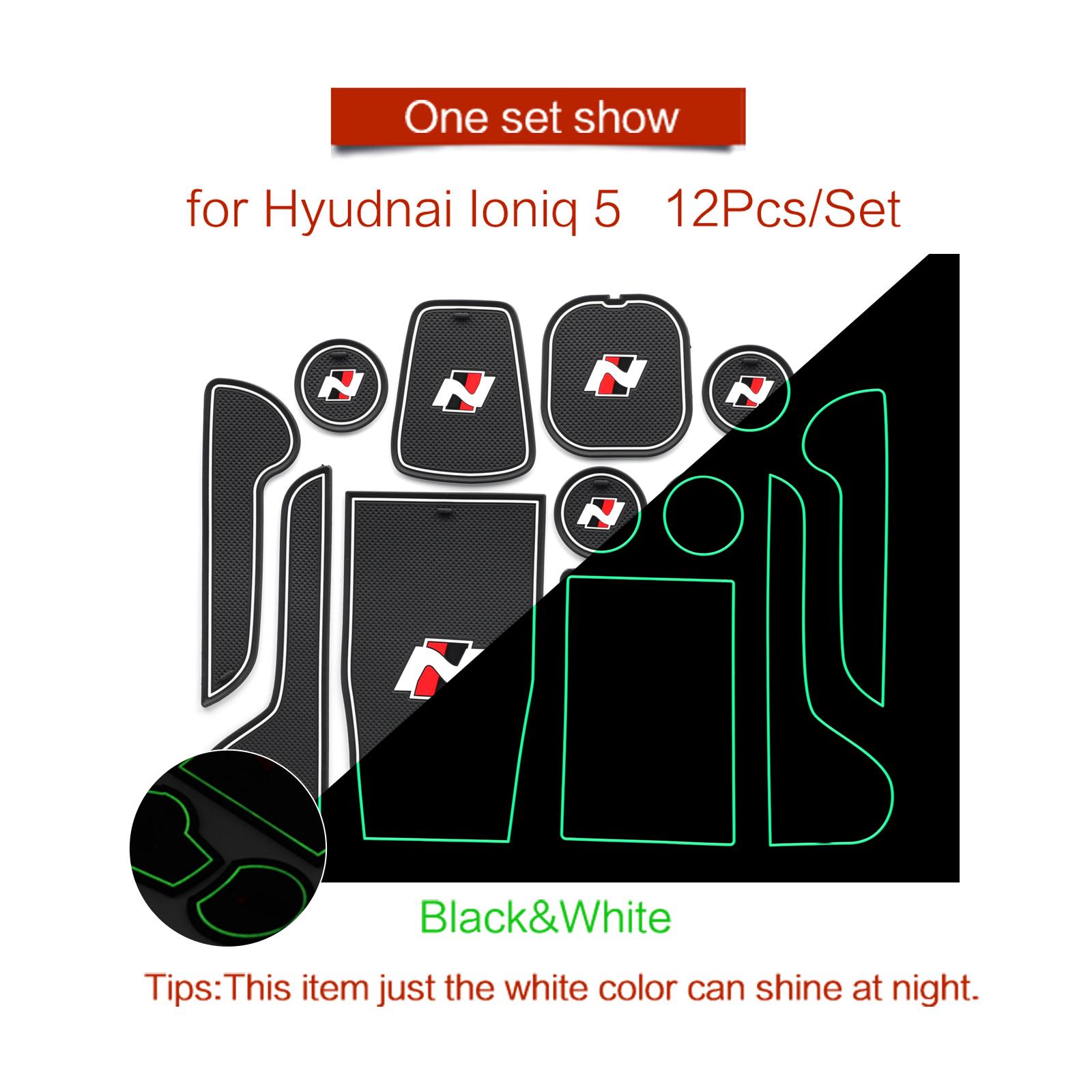 

Противоскользящий коврик для паза двери Hyundai IONIQ 5, подставка для стакана, аксессуары для интерьера, резина, 12 шт./комплект