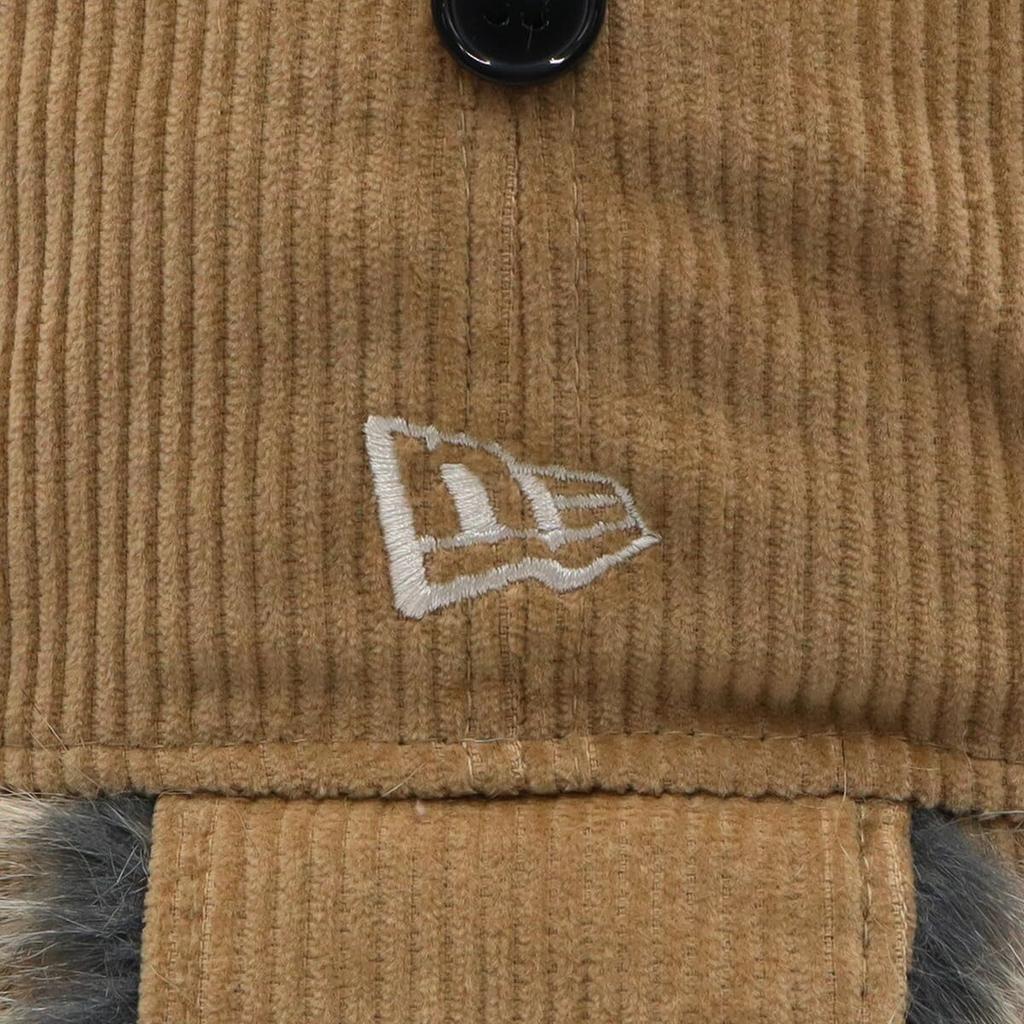 New Era Men's Cap, Corduroy Trapper, Beige, THE TRAPPER, 13750847, Beige, XL (63cm)