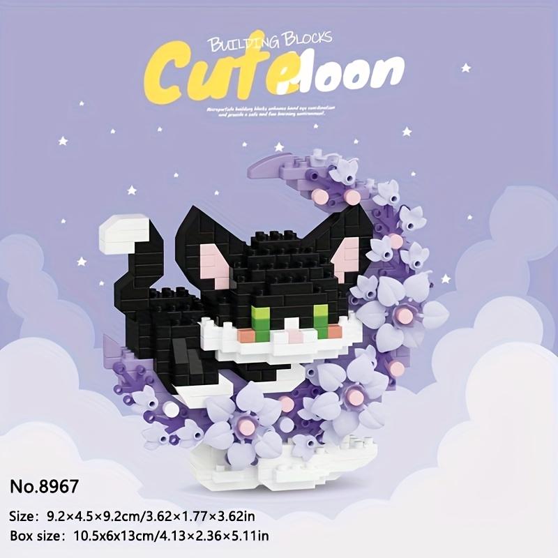 Mini Anime Animals Series Building Blocks Set Flower and Moonlight Kawaii Small Cat Pig Fox Dog DIY Bricks Wholesale Gifts 6+