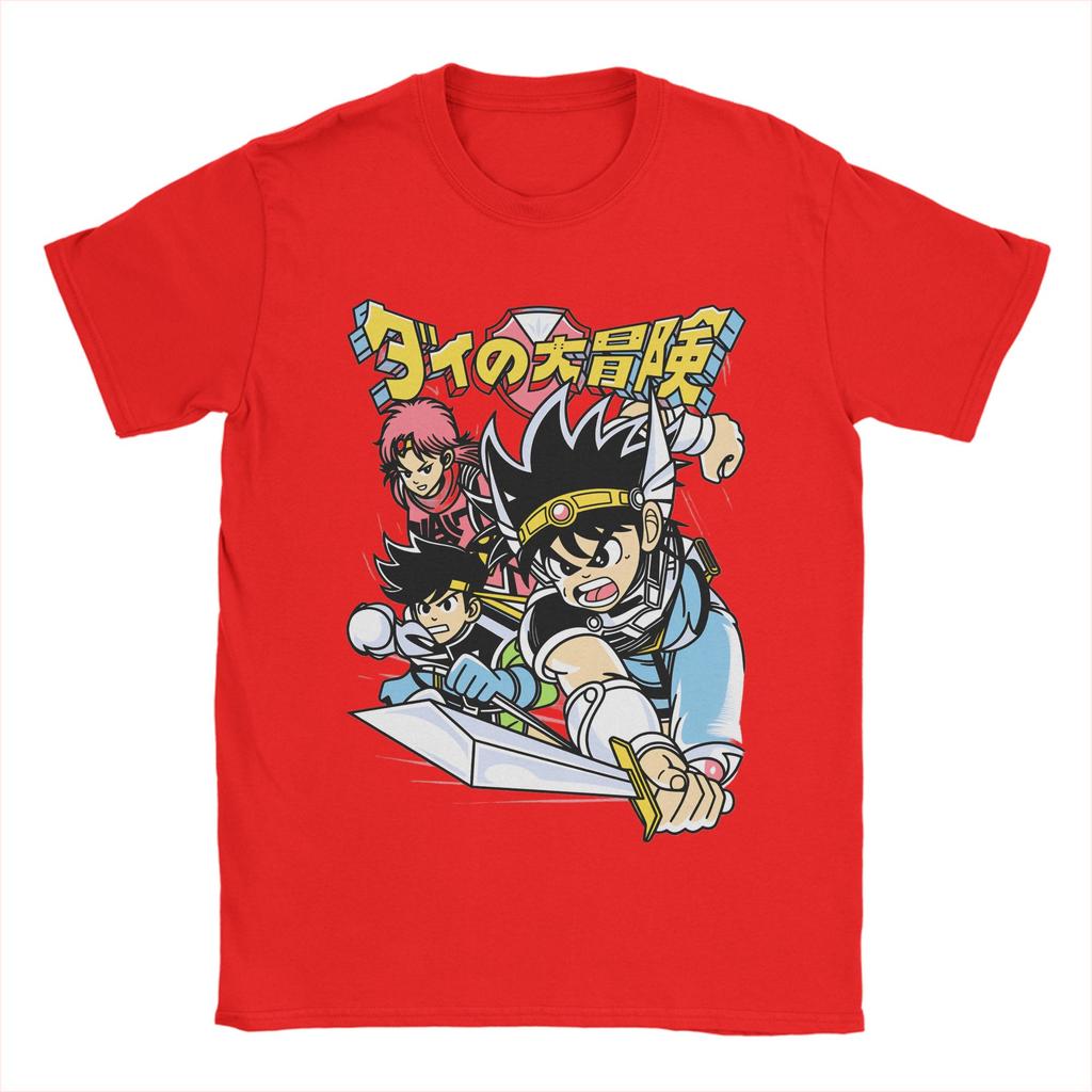 Anime Game Dragon Quest T Shirts Unisexs 100 Cotton Humor TShirt Round Collar Tees Short Sleeve Tops Gift Idea