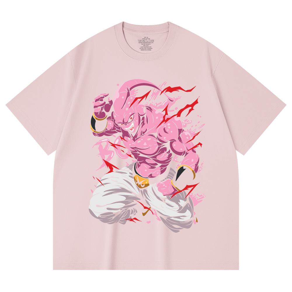 230 Gsm 100% Cotton Dragon Ball V13 Majin Buu Print Unisex Heavy Cotton T Shirt