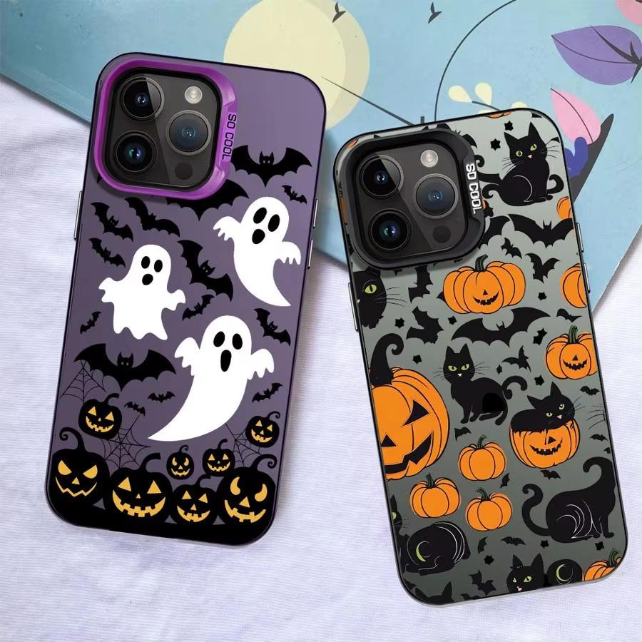 Halloween Pumpkin Head Phone Case For iPhone 17 Air 16e 16 Pro Max 15 14 Plus 13 12 Mini 11 Pro Shockproof Silicone Back Cover