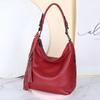 2025 New Women's Genuine Leather Cowhide Shoulder Bag with Tassel