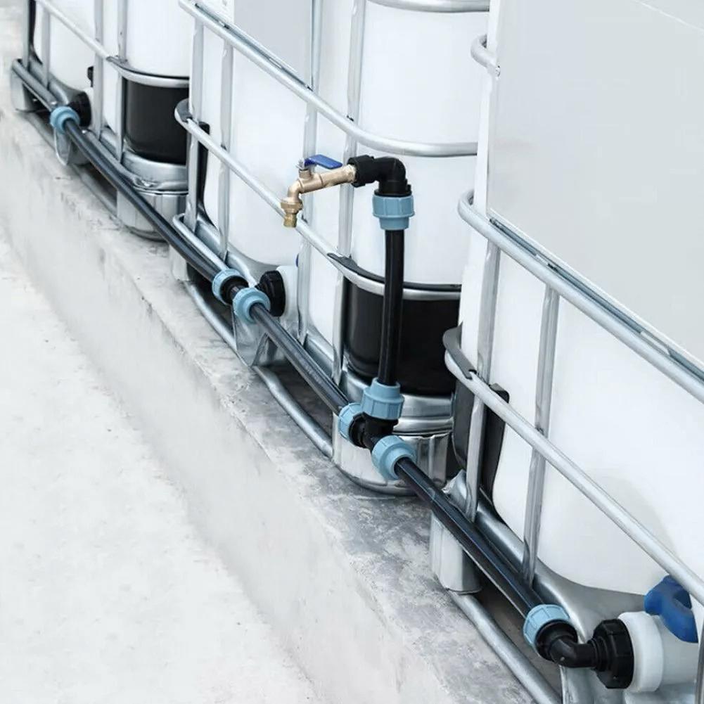 3/4 Inch Gooseneck IBC Tank Adaptor With Outlet Valve 3/4 Inch Gooseneck Coarse Thread 2 Way Brass Tap IBC Tank Fitting