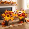 Rustic Style Autumn Sunflower Wreath Ornament Simulation Candle Holder  Doorway Decoration