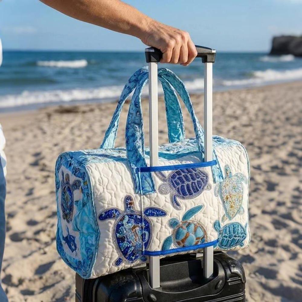 New Foldable Quilted Gym Bag Large Capacity Floral Print Travel Bag 3D Soft Large Camping Bag Travel