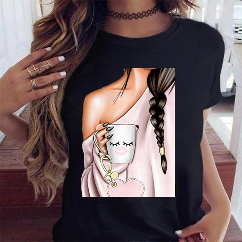 

Maycaur Fashion Floral Women T Shirt s Girl Women Harajuku Kawaii Tshirt Graphic Cute Cartoon Tshirt Korean Top Tees Feamle 4XL