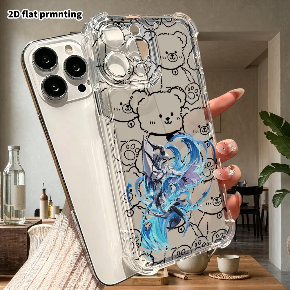 Phone Case: 2D flat, suitable for iPhone 18 17 16 15 14 13 Pro, transparent with corner protection, fairy girl, Christmas and Halloween gift