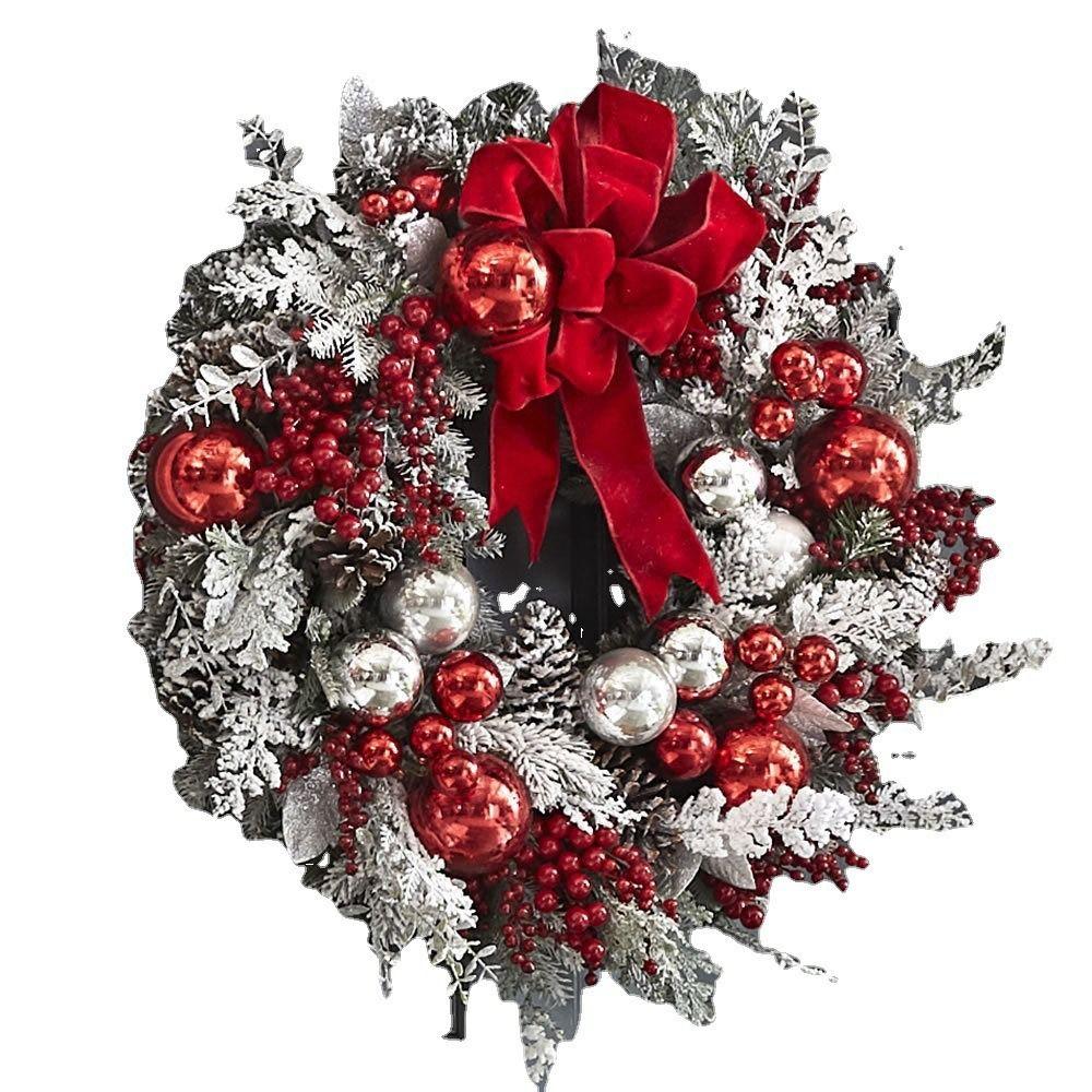 Indoor Outdoor Garden Office Xmas Decorations New Year Decor Hanging Garland Christmas Wreath