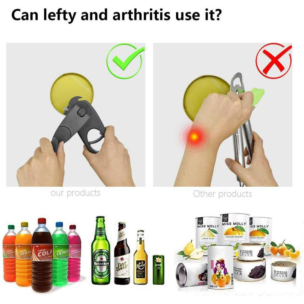 Homlly 8 in 1 Multifunctional Smooth Edge Can Openers